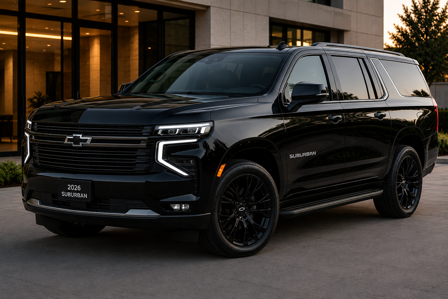 Black Chevrolet Suburban 2026 executive SUV